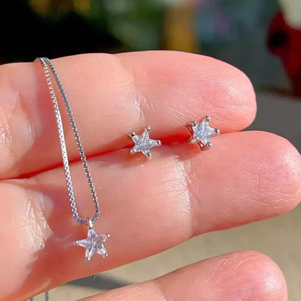 Colar Zirconia Branca Estrela - Image 2