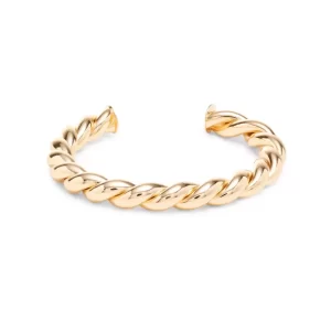 Bracelete Folheado Liso Torcido
