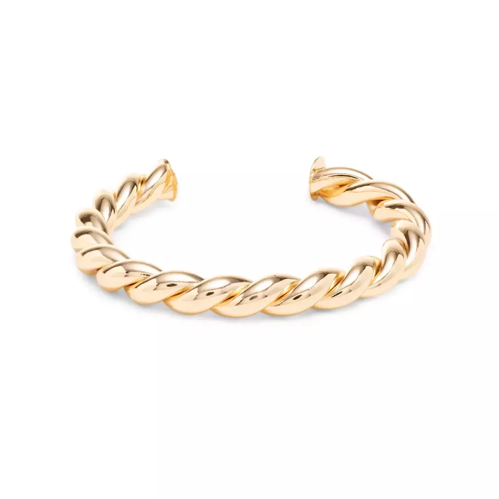 Bracelete Folheado Liso Torcido