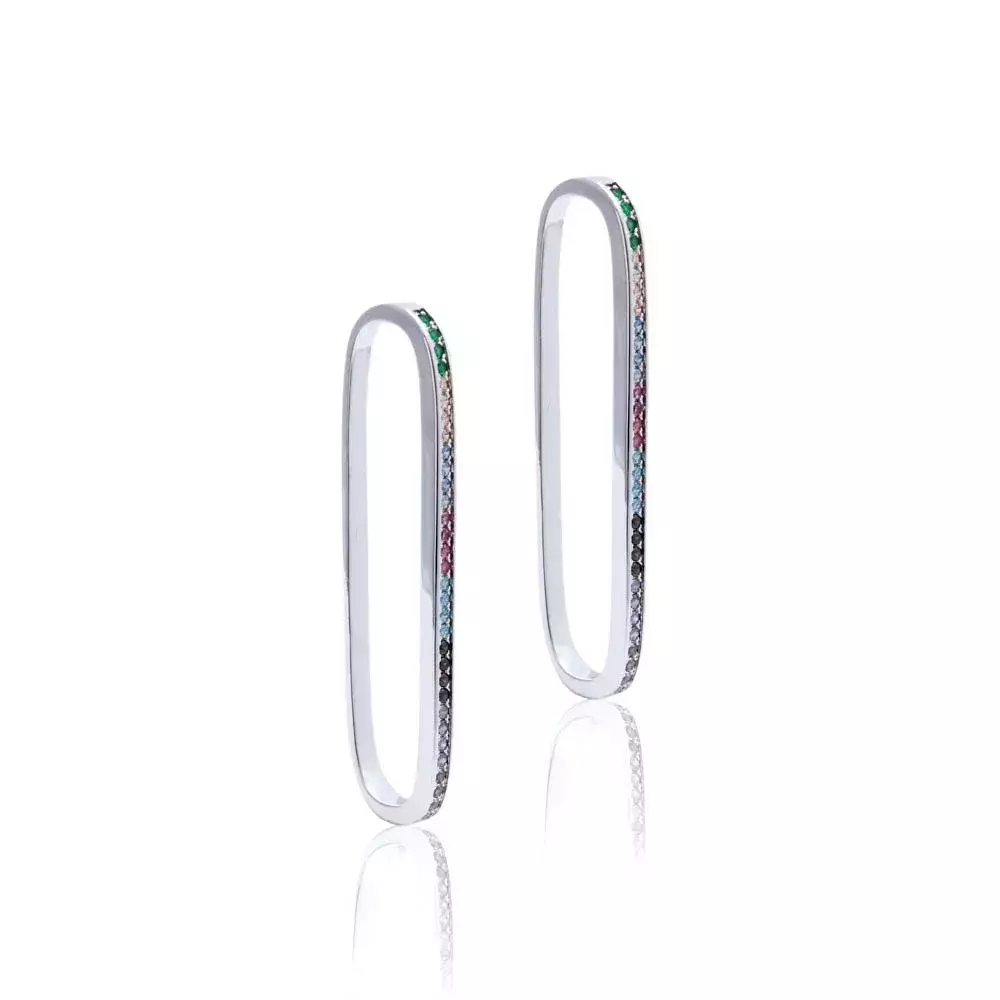 Brinco Zirconia Colorida